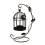 Candle Holder Hollow Out Bird Cage Hanging Candlestick Lantern, B 1