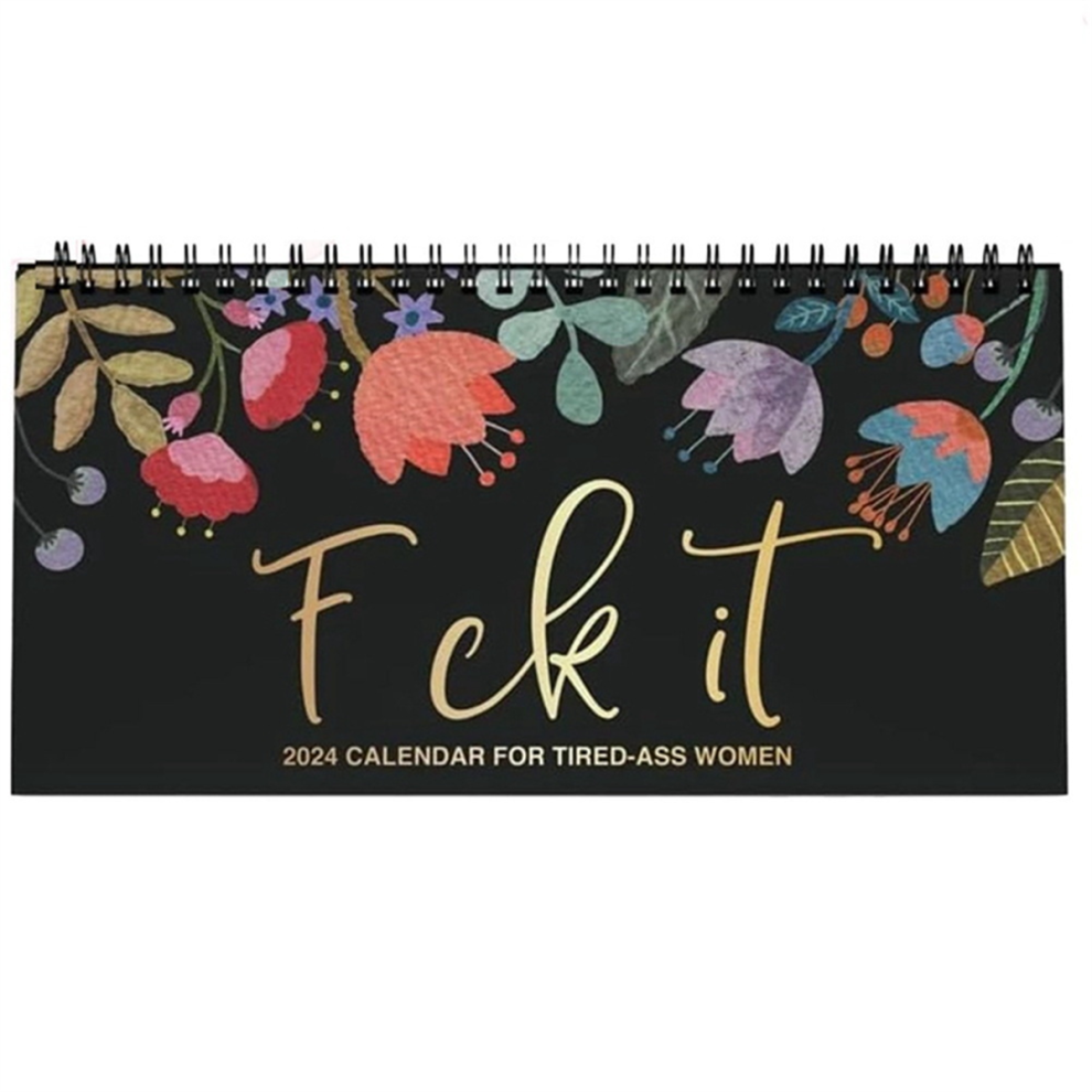 Schreibtischkalender 2024 Kalender FüR MüDe Frauen - It Sweary Calendar Planner B-image