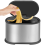 Mini Trash Can with Lid, 4L Small Kitchen Compost Bin Silver 2