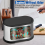 Mini Trash Can with Lid, 4L Small Kitchen Compost Bin Silver 5