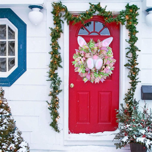 Easter Wreaths for Front Door, with Decor 2