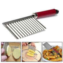 (As show, One size) 1 Set Of Potato Slicer Stainless Steel And Plastic Twisted Potato Slice Cutter Spiral Diy Manual Creative Kitchen Gadgets