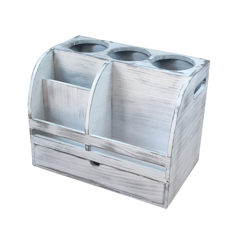 Rustikaler Haartrocknerhalter Aus FüR Die Badezimmerarbeitsplatte, Kosmetikbox, Badezimmertabletts, Kosmetik-Organizer, ZubehöR Haarwerkzeuge-image