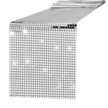 Disco Table Runner Mirror Silver na tanečnú svadbu