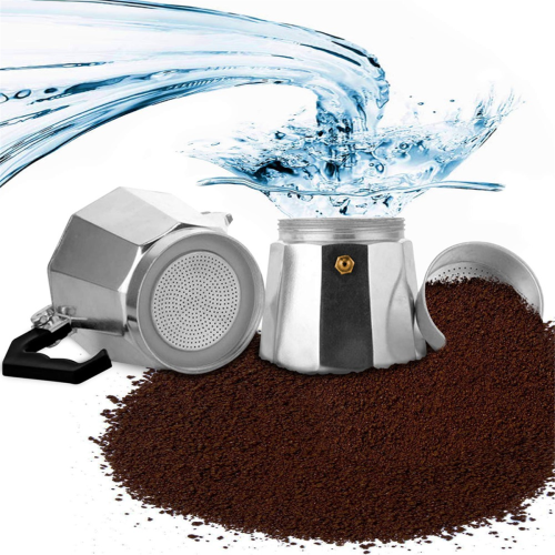 Ευρωπαϊκός εξοπλισμός καφέ αλουμινίου Moka Pot (50 ml) 2