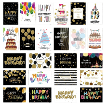 24 Stuks Wenskaarten Gevouwen Bedankkaarten Nieuwe Ontwerpen Voor Mannen Vrouwen Leraar Kerstmis, Bruiloft en Verjaardag