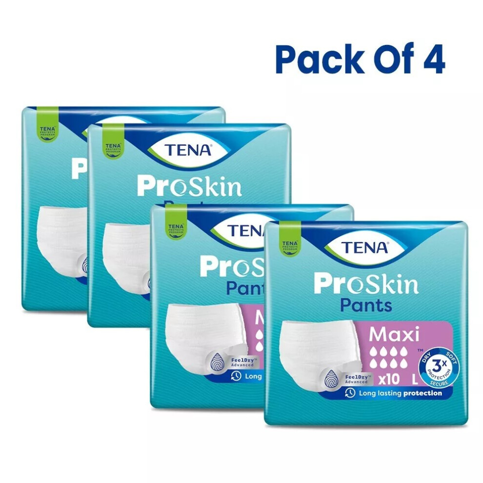 TENA Proskin Pants Maxi - Large - Case - 4 Packs of 10