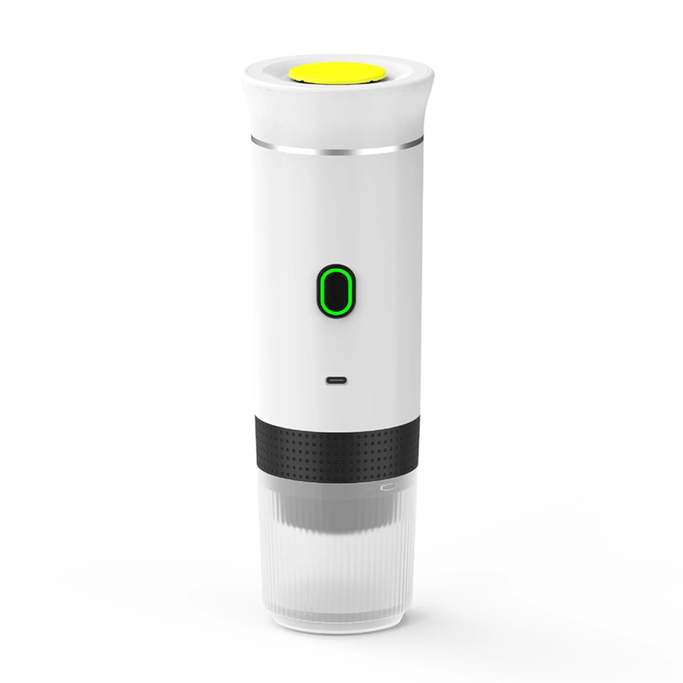 3 en 1 Mini Sans Électrique Portable Machine à Café Espresso pour Voiture et Camping Domicile Voyage Capsule Cafetière Blanc