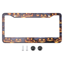 (Orange, One size) License Plate Frame Cover American Style License Plate Frame License Shield
