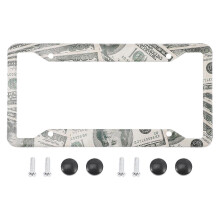 (Dark Brown, One size) License Plate Frame Cover American Style License Plate Frame License Shield
