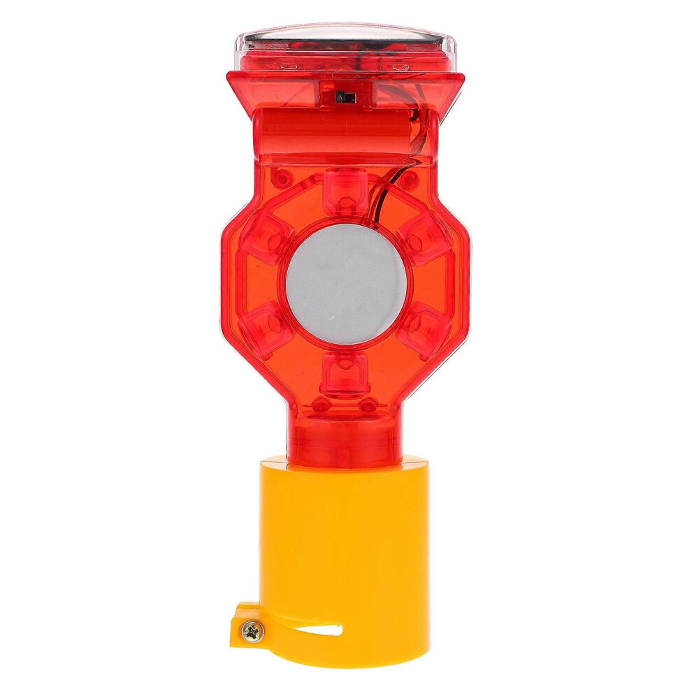 Kricely (, One Size) Solar Strobe Traffic Flashing Dual Sides Rainproof Emergency Beacon Red/Light