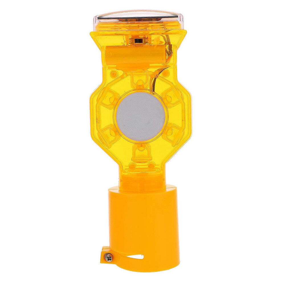 Kricely (, One Size) Solar Strobe Traffic Flashing Dual Sides Rainproof Emergency Beacon Yellow/Light