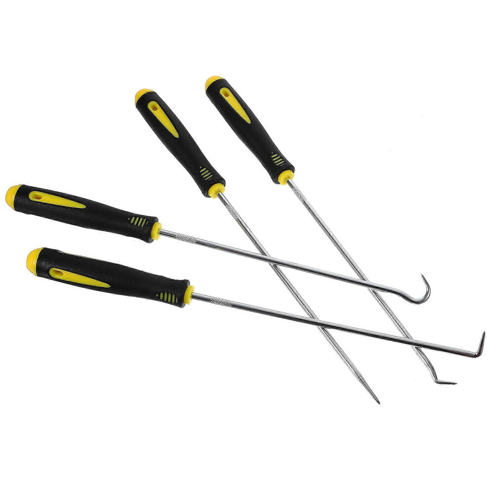 Kricely (As Show, One Size) 4Pcs Car Oil Seal Pullers Precision Pick Hook Set Auto Oil Seal Puller Tools Car Repair Tools