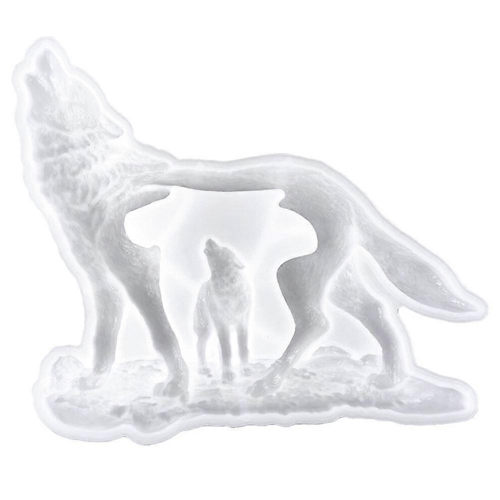 Kricely (As Show, One Size) Wolf Casting Mold 3D Wolf Silicone Mold Epoxy Resin Mold Wolf Ornament Diy Mold Flexible Mold