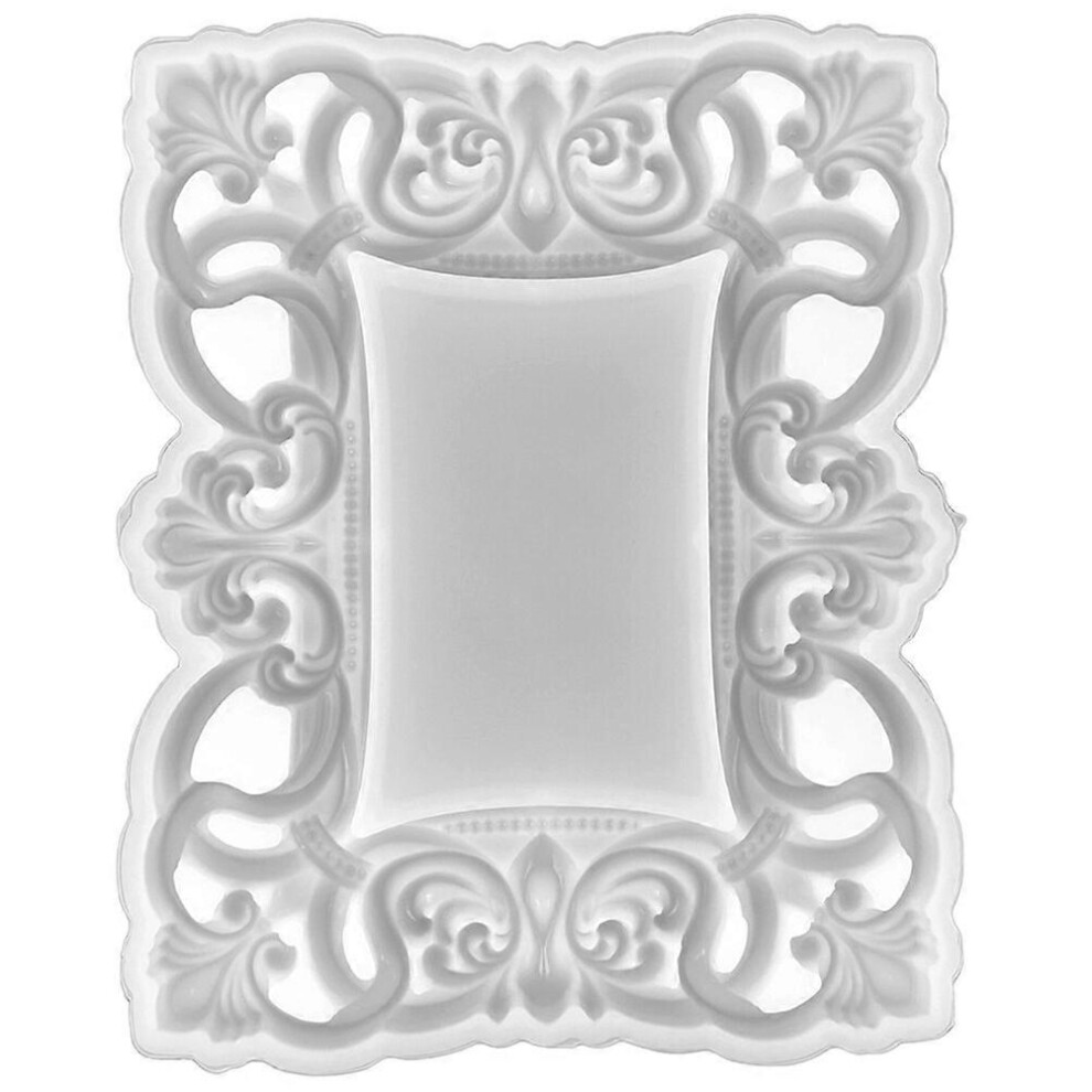 Kricely (As Show, One Size) Craft Mold Silicone Mold For Photo Frame Flexible Silicone Mold Picture Frame Casting Silicone Mold