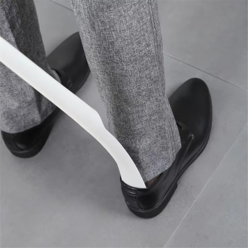 Extra Long Wood Grain Shoe Horn, Εργονομική λαβή για ηλικιωμένους κίτρινο 2
