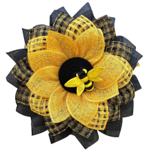 Bee Wreath for Front Door,Sunflower Hanging Wall Easter Window Rustic