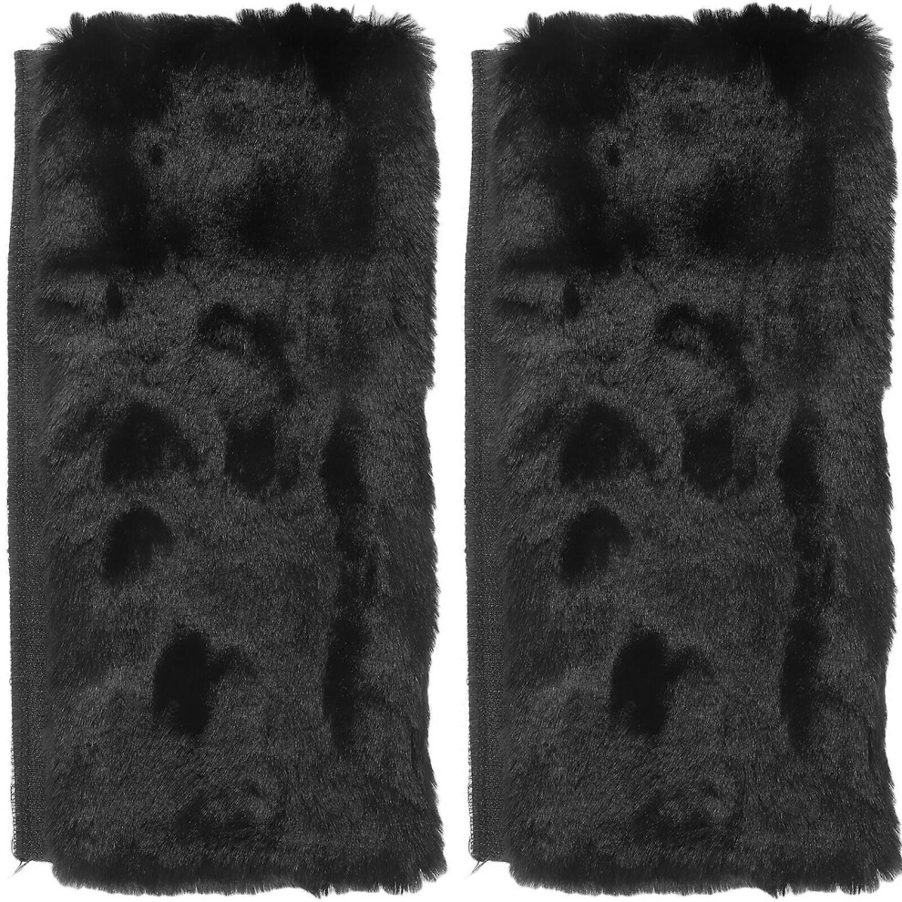 (As Show, One Size) 2Pcs Car Safety Belt Covers Car Shoulder Belt Cushions Auto Seatbelt Fluffy Protectors 5451560083166
