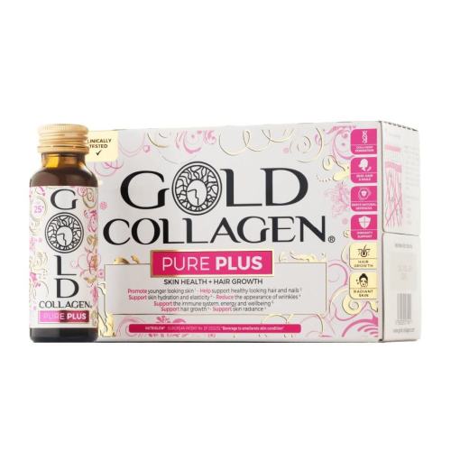 GOLD COLLAGEN Pure Plus - Collagen Supplements for Women & Men 1 Pack 10x50 ml