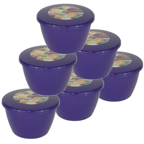 (Purple) ½ Pint Plastic Steamed Pudding Basins with Lids