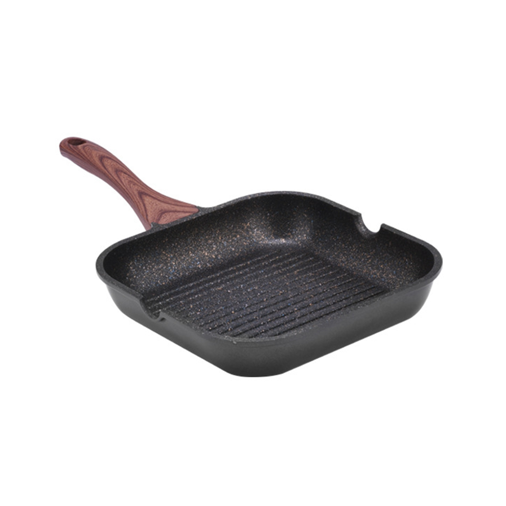 Grill Pan for Stove Tops Non-Stick Marble Steak with Pour Spout-image-OPC-PG8H7ZM-NEW