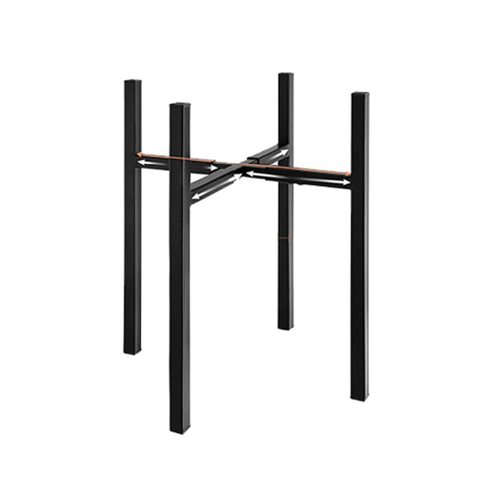 Porte-Pot de Fleurs en MéTal Noir Support Plante Largeur RéGlable Pot Fleur Style Simple pour éTagèRe Plantes DéCoration