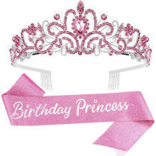Birthday Girl Crown Princess Pink