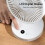 Digital Display Office Mini Desktop Night Light Electric Fan White 7