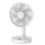 Digital Display Office Mini Desktop Night Light Electric Fan White 2
