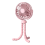 Octopusventilator, Desktop-Campingventilator, USB Oplaadbare Statiefventilator, met Lichtventilator Roze 2