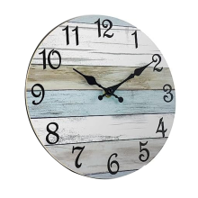 Wall Clock Bathroom Clock, Wooden Coastal-Each Home Decor