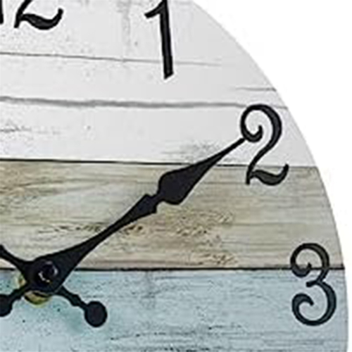 Wall Clock Bathroom Clock, Wooden Coastal-Each Home Decor 2