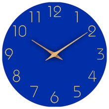 Wanduhr 12 , GeräUschlos, Nicht Tickend, Holzwanduhren, Batteriebetrieben, Moderne, Einfache Wanduhr, Blau