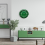 Wall clock modern design silent quartz needle wall Green 7