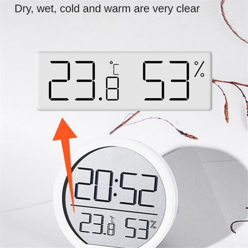 LED Digital Wall Clock Temperature Humidity Date Display Electronic B 2