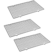 Ferramentas de Cozimento Rack Resfriamento Bolo Quadrado Antiaderente Rede Secagem Pão 25,5x41x1,5cm