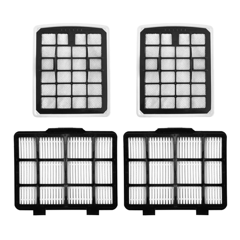 Filtre de Rechange pour Aspirateur Traîneau Sans Sac NEN180 NEN186BL : 2 Éléments Filtrants Bac à Poussière et Filtres HEPA