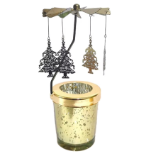 Porta-Velas Giratório Simples e Moderno, Adereços para Jantar À Luz de Velas, Projeção Giratório, Árvore