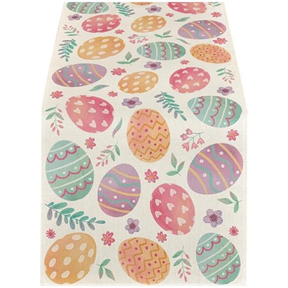 Table en Forme D'œUfs de Pâques à L'Aquarelle, DéCoration Manger Cuisine PrintanièRe SaisonnièRe pour la FêTe