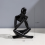 Black Thinkers Resin Statue Reading Ornament,A 3
