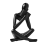 Black Thinkers Resin Statue Reading Ornament,A 2