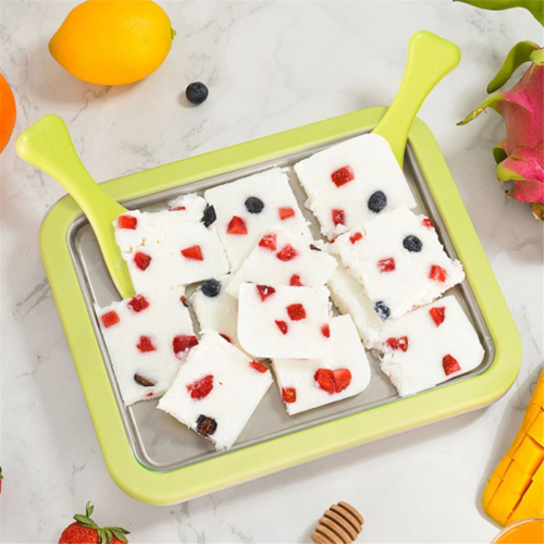 Instant Rolling Ice Yogurt Machine, Cream Fruit Sorbet Green 2