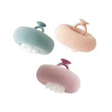 Paquete de 3 Bolas Ducha Tipo Puf Esponja, Esponjas Ba?O para el Cuerpo, Esponja Depurador Corporal
