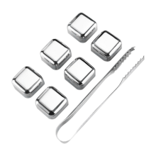 Pacote com 6 Pedras de UíSque, Cubos Gelo ReutilizáVeis Metal, Alta Tecnologia Resfriamento, AçO InoxidáVel