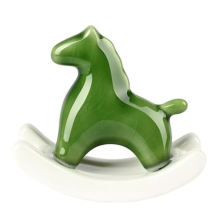 Statue de Cheval à Bascule en CéRamique pour , Sculpture D'Art Moderne DéCor D'ÉTagèRe Table, Ornement Bureau Figurine EsthéTique,A