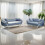 MN Furniture (Grey) Royal Modern Design Plush Velvet 3+2 Sofa Set 3