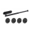 Towel Rail No Drilling Extendable for Gluing, Black 1