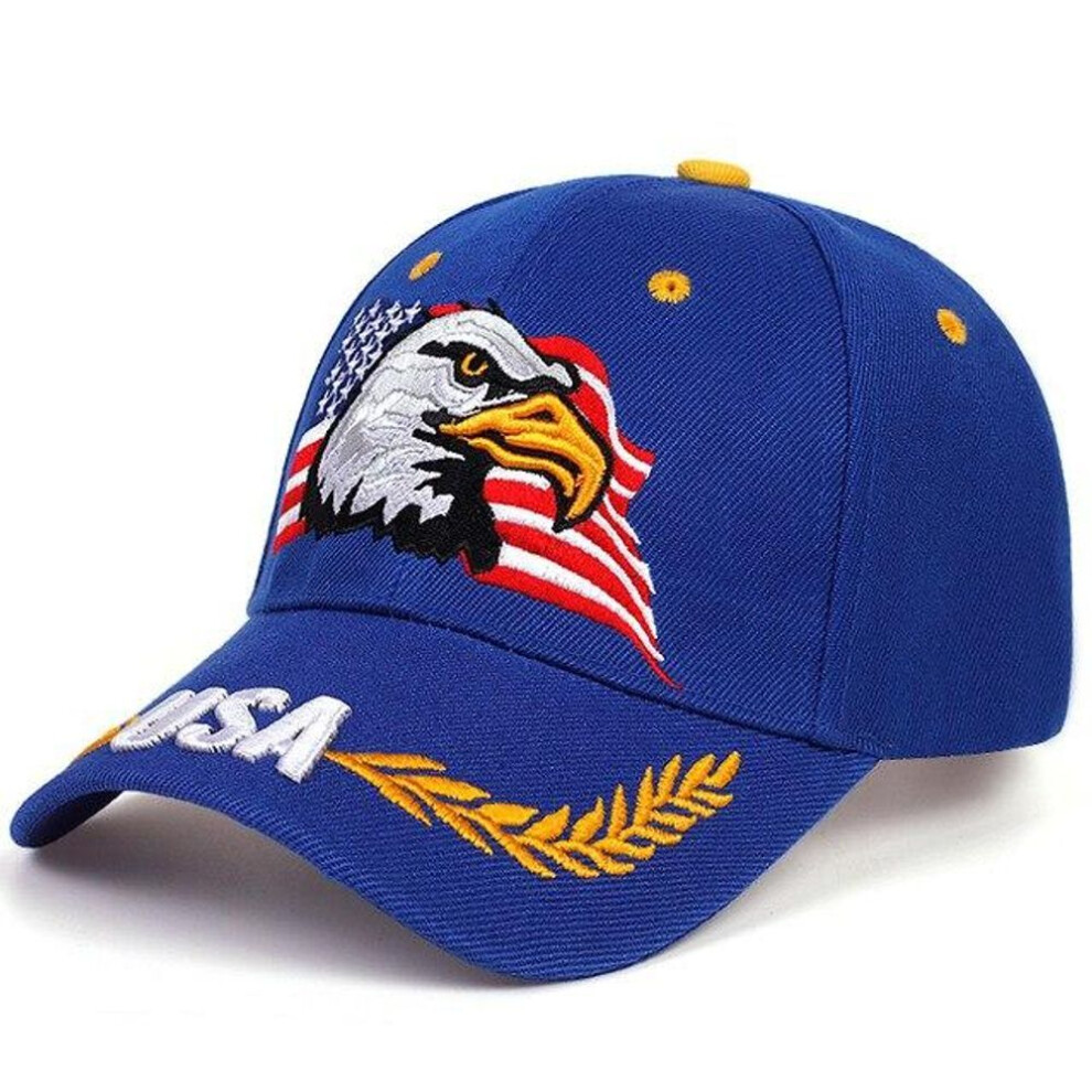 (blue) Men &apos;s Baseball Cap Fashion Snapback Caps For Women Patriotic Embroidery American Eagle And Flag Usa Dad Hat Trucker Hats Gorras