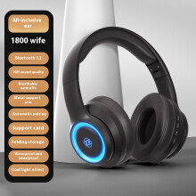(Black) 2025 new head-mounted Bluetooth headset wireless plug-in computer e-sports game music heavy bass model