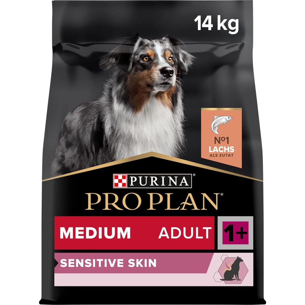 New Purina Pro Plan® Medium Adult Dog Sensitive Skin Dry Dog Food With 14Kg Salmon